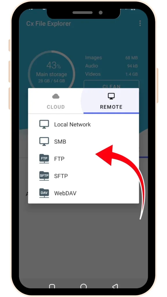 Download Cx File Explorer APK v2.6.1 for Android December 2025 9 cx file explorer Network Storage Support screenshot