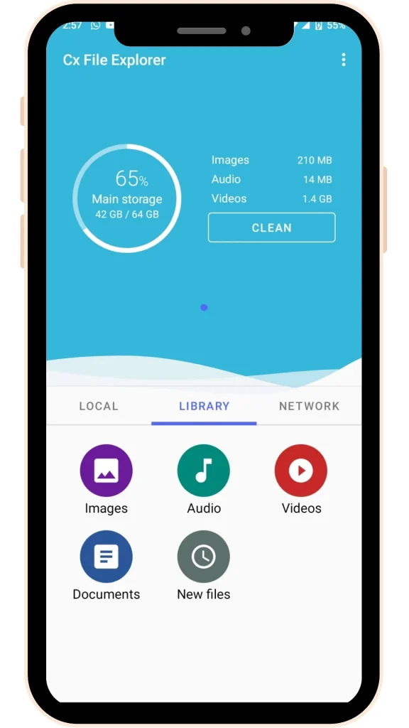 Download Cx File Explorer APK v2.6.1 for Android December 2025 4 cx file explorer library tab